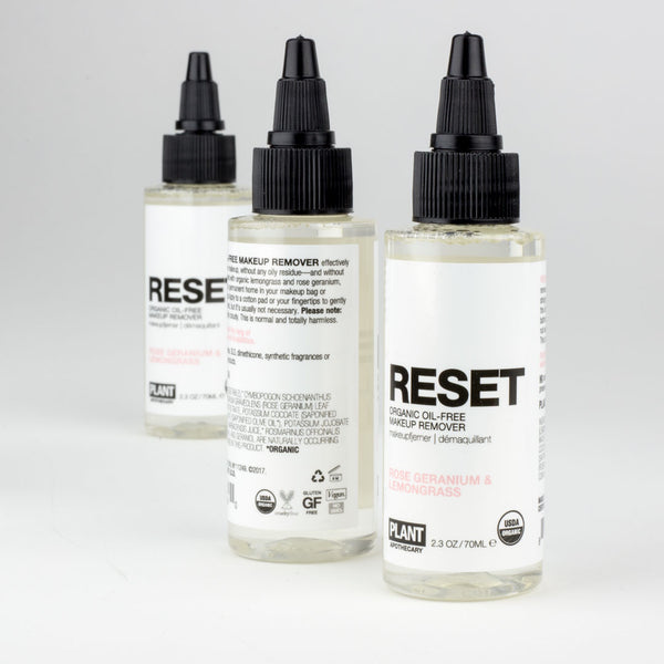 The Newest Addition to the PLANT Family: RESET Organic Oil-Free Makeup Remover!