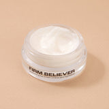 open under eye moisturizing cream with visible lotion from plant apothecary firm believer